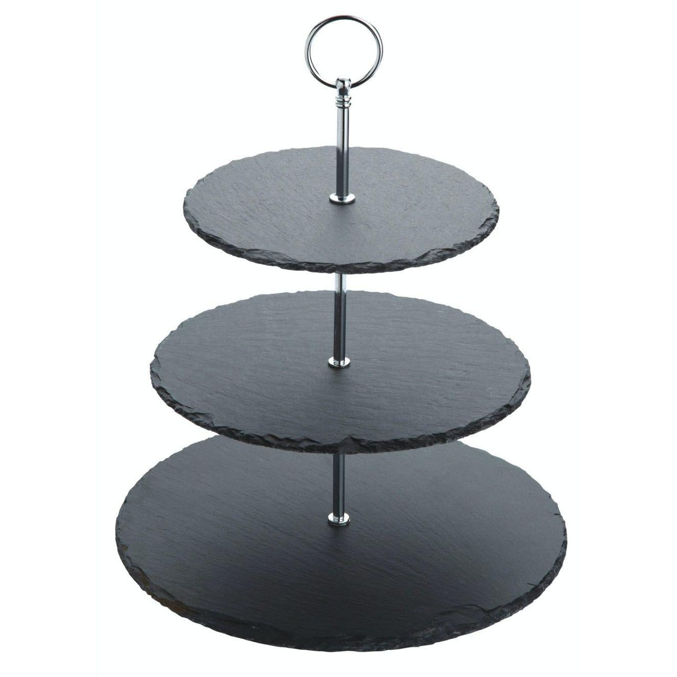 Artesà Appetiser Slate 3 Tier Serving Stand 28.5cm x 34.5cm.