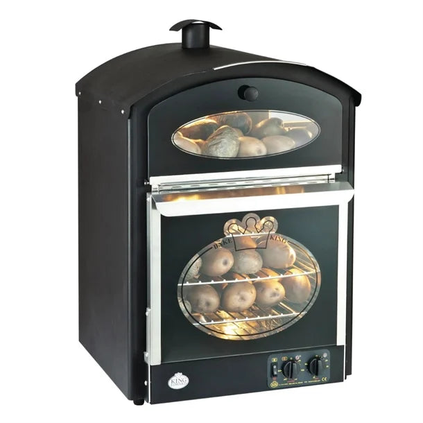 King Edward BKM-BLK Bake King Mini Black Potato Oven 50 Capacity