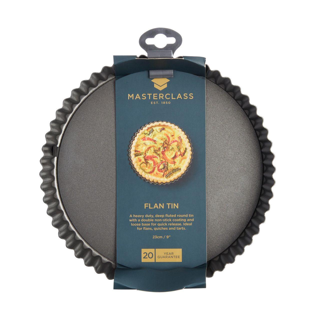 Masterclass KCMCHB37 Non-Stick Fluted Round Quiche Tin 23cm.