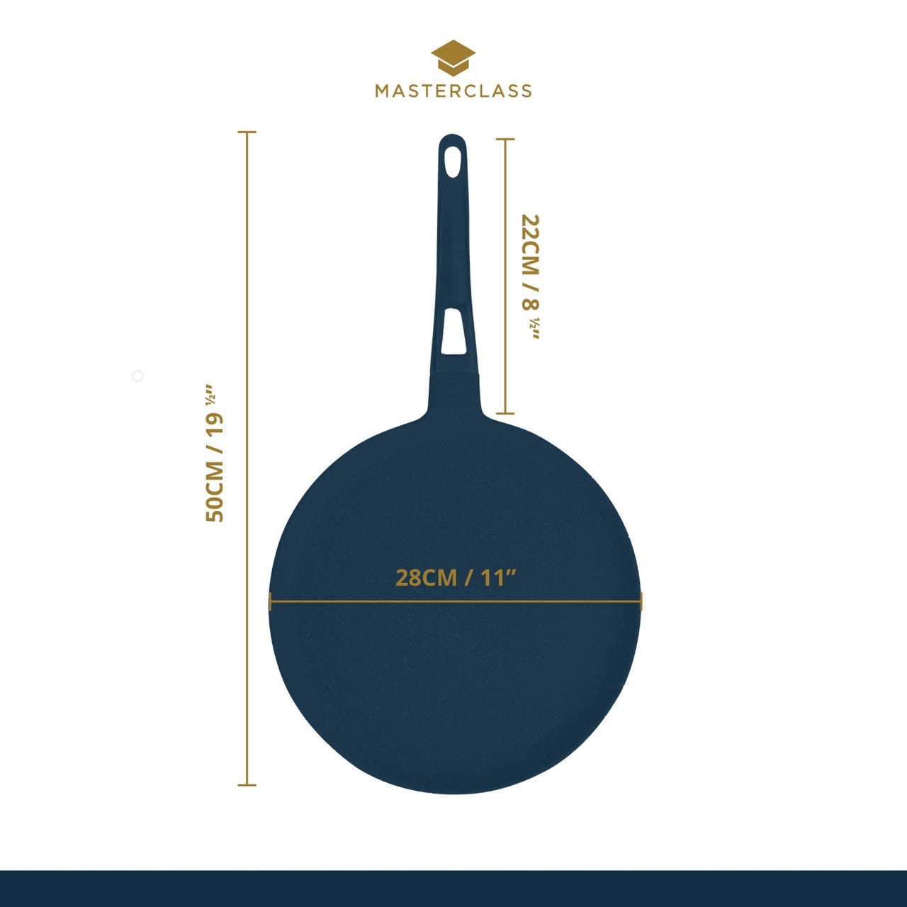 MasterClass Cast Aluminium Crêpe Pan for Induction Hob 28cm