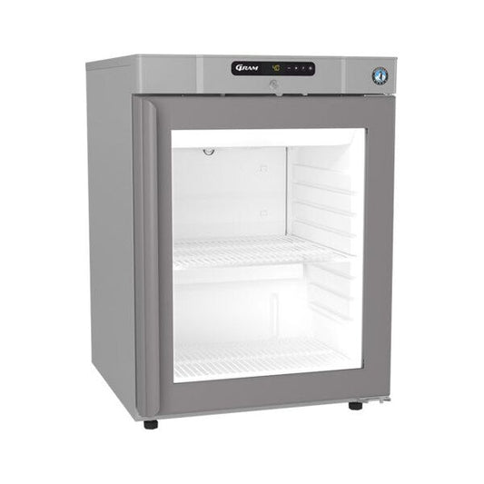 Gram Compact KG220R DR G U Undercounter Glass Door Fridge 123 Litres