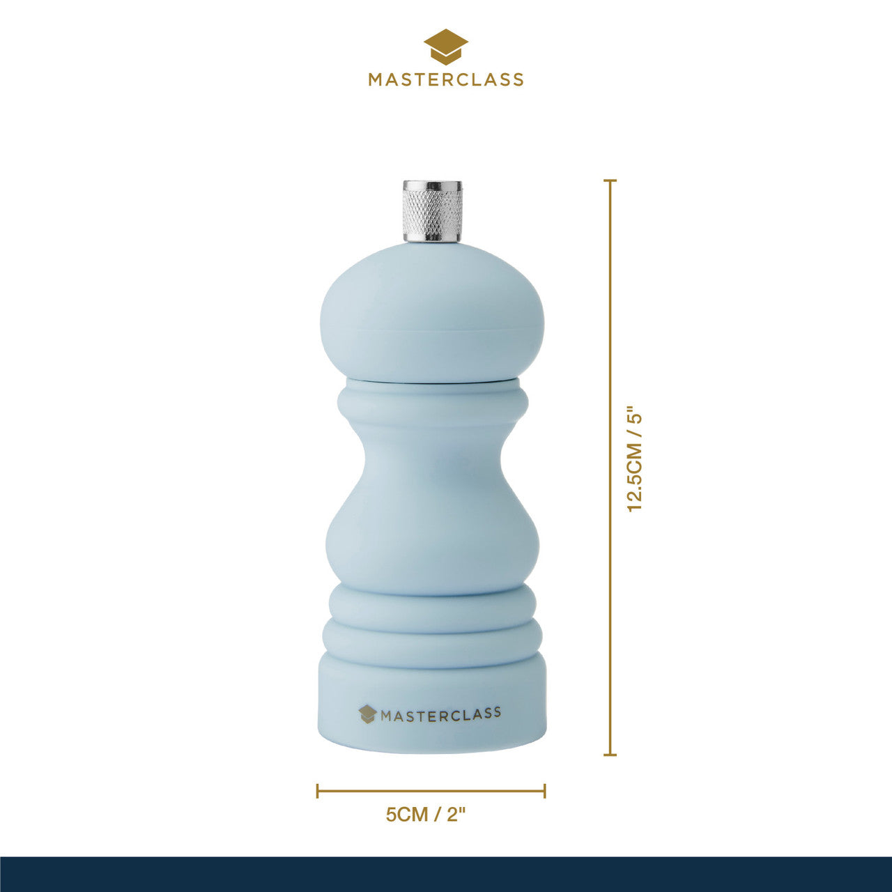 MasterClass Sky Blue Ceramic Salt & Pepper Grinder 12.5cm