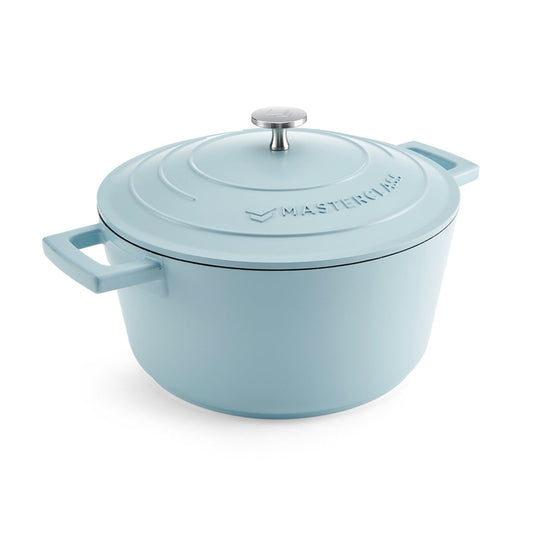 MasterClass Lightweight 4 Litre Sky Blue Casserole Dish With Lid