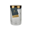 MasterClass Airtight Medium Glass Food Storage Jar With Brass Lid 1 Litre.