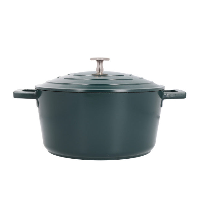 MasterClass Lightweight 4 Litre Hunter Green Casserole Dish With Lid