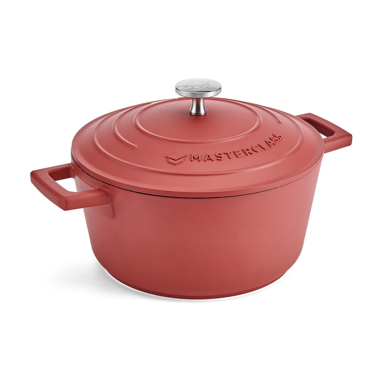 MasterClass Lightweight 2.5 Litre Red Casserole Dish With Lid