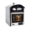 Oven with glass door on a white background