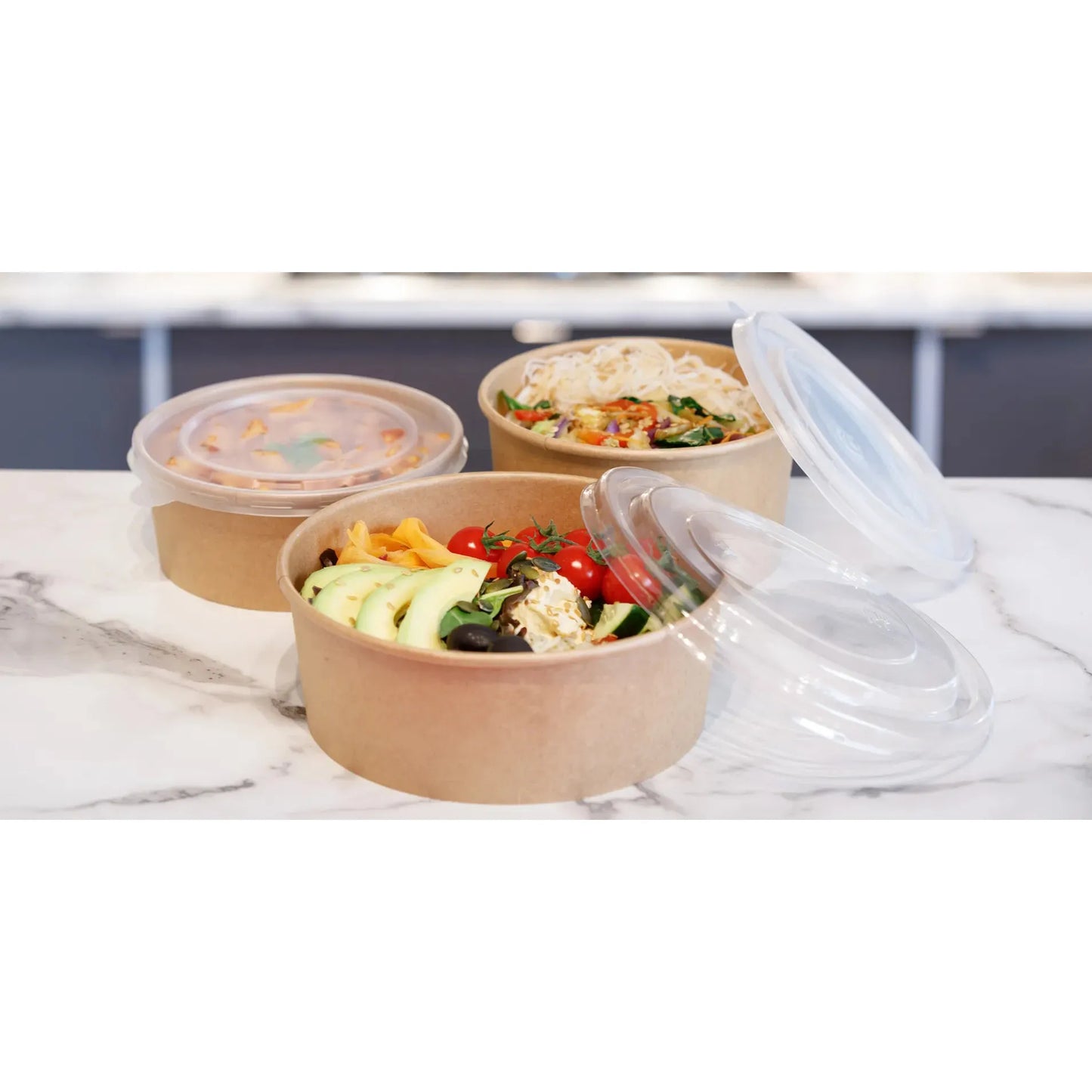 Recyclable Round Kraft Deli Bowl 500ml Case Size 300