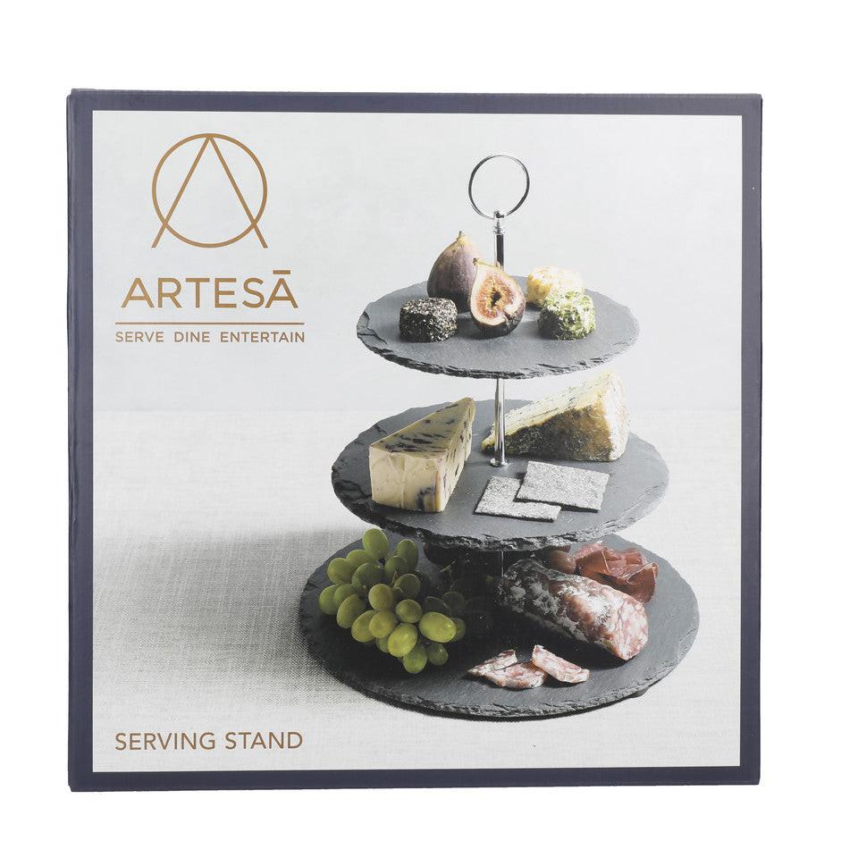 Artesà Appetiser Slate 3 Tier Serving Stand 28.5cm x 34.5cm.