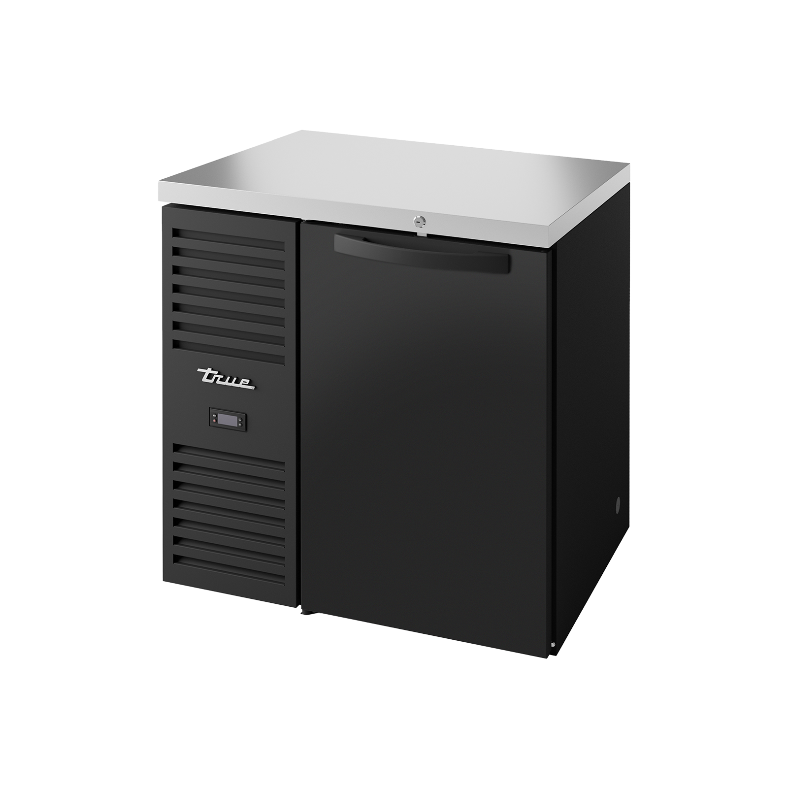 True TBR32-RISZ1-L-B-S-2 Black Single Door Undercounter Fridge 290 Litres.
