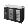 True TBR48-RISZ1-L-B-GG-2 Double Glass Door Undercounter Black Bar Fridge 440 Litres.