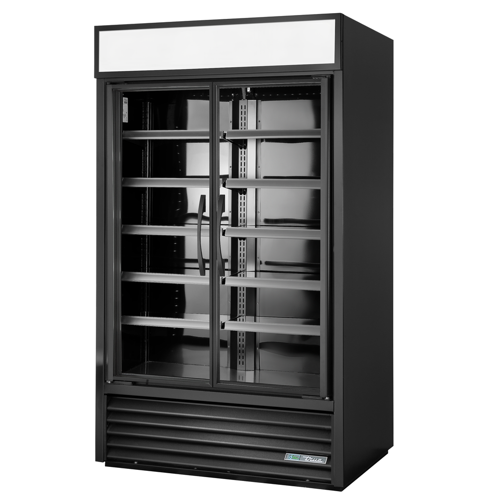 True Refrigeration TVM-48-H WM01 Black Double Glass Door Display Fridge 935 Litres