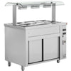 Inomak MVV711 Bain Marie 3 x 1/1GN With Heated Base & Single Sneeze Guard