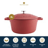 MasterClass Lightweight 4 Litre Red Casserole Dish With Lid