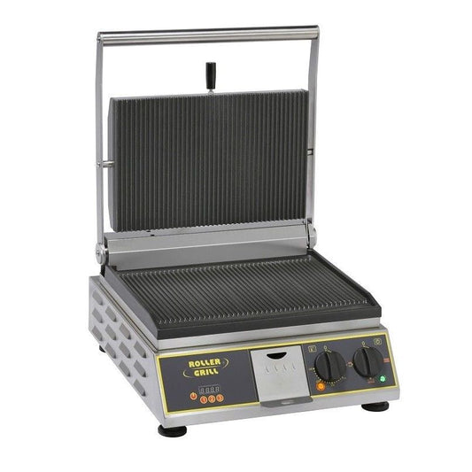 Roller Grill PremiumR Large Single Contact Grill Ribbed Top & Bottom 3kw