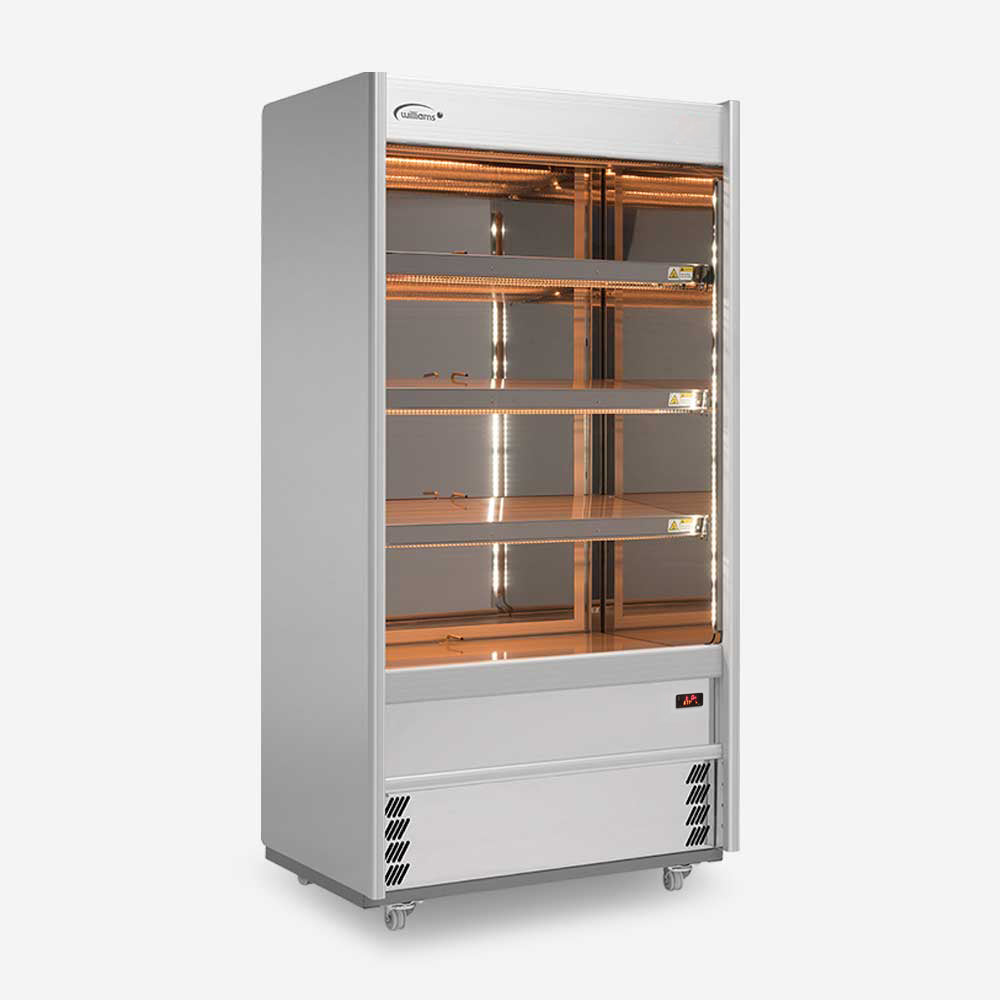 Williams Gem Scarlett XS100-SCO Stainless Steel Open Front Heated Multideck