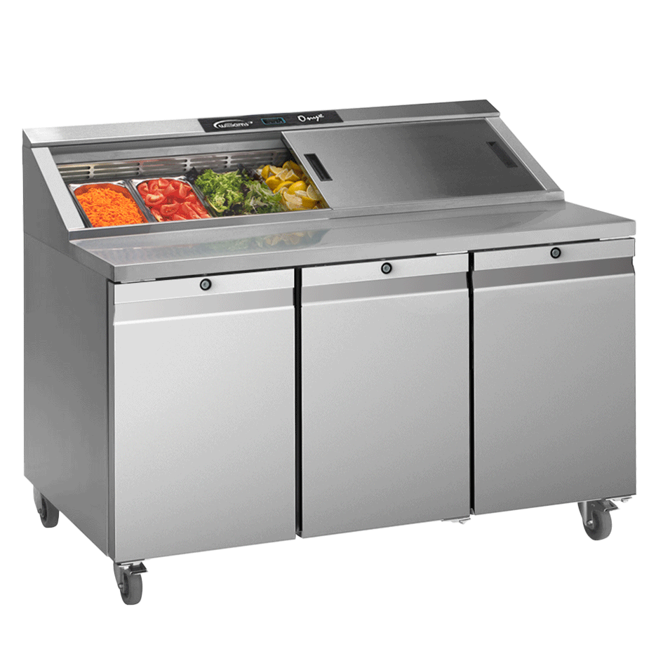 Williams Onyx HCPC3-SS 3 Door Refrigerated Prep Counter 613 Litres