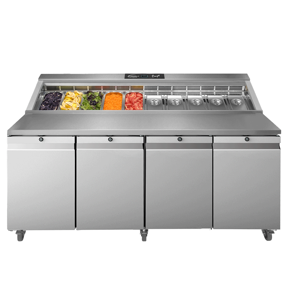 Williams Onyx HCPC4-SS Four Door Refrigerated Prep Counter 828 Litres