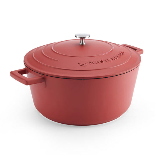 MasterClass Lightweight 5 Litre Red Casserole Dish With Lid