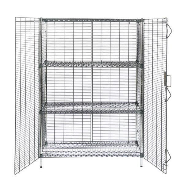 Caged Wire Rack EAIS EZ Store Hospitality Security Cages Wire Racking 900mm | Racking