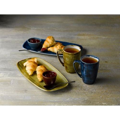 Churchill Stonecast® Triangle Bowl Plume Ultramarine 23.50cm Case Size 12 - Cater-Connect Ltd