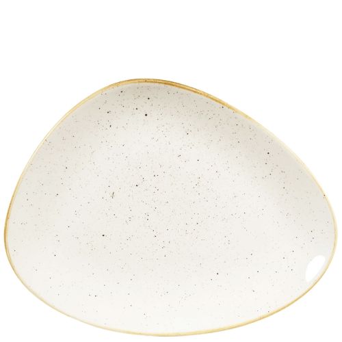 Churchill Stonecast Barley White Triangle Plate 30.4 x 20.5cm Case Size 12