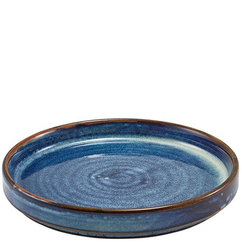 GenWare Terra Porcelain Aqua Blue Low Presentation Plate 18cm Case Size 6