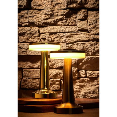 Timeless 303001G Cordless Brassy Restaurant Table Lamp 19.5cm - Cater-Connect Ltd