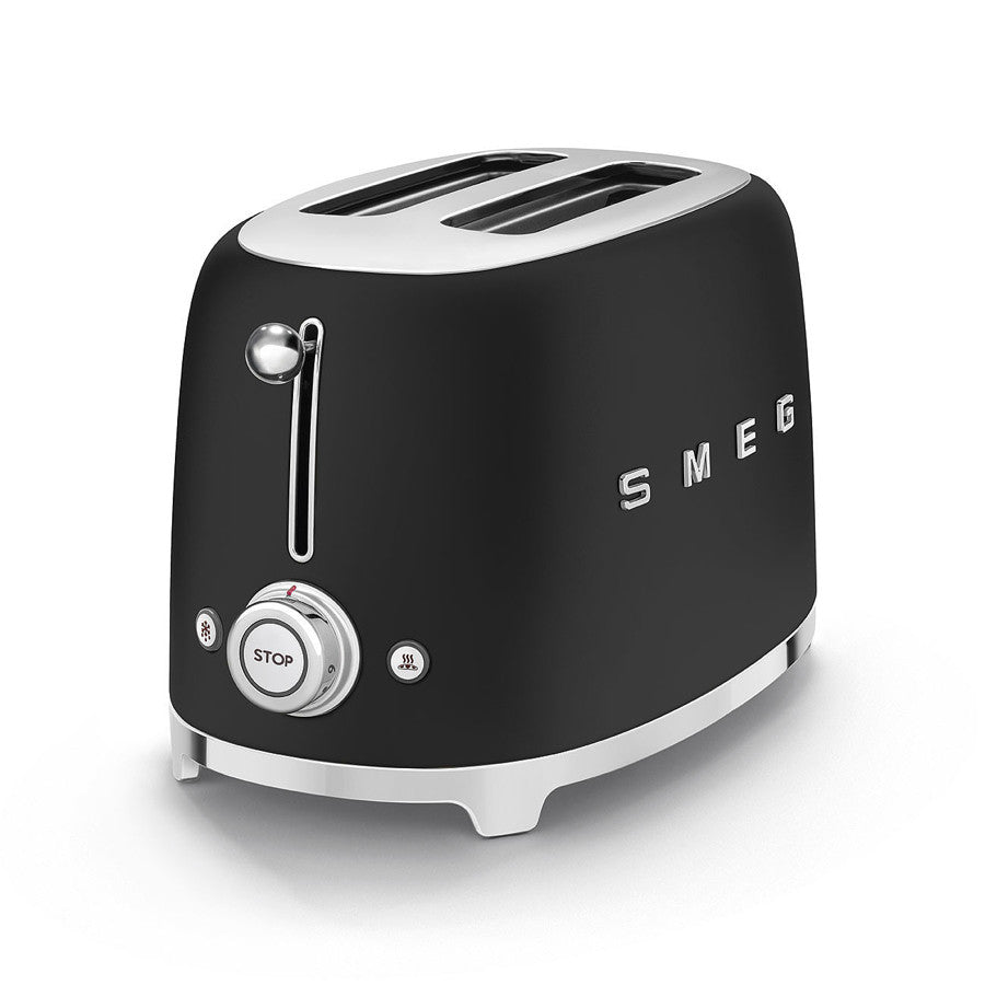 Smeg TSF01BLMUK Retro Matte Black 2 Slice Toaster