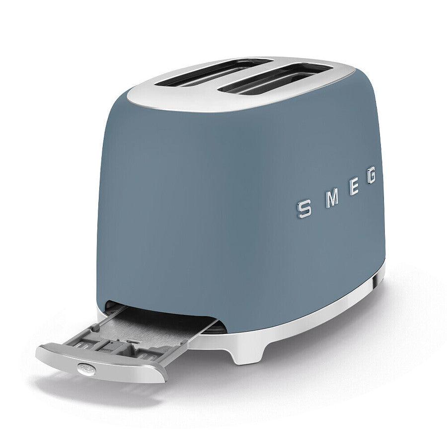 Smeg TSF01SBMUK Retro Matte Storm Blue 2 Slice Toaster - Cater-Connect Ltd