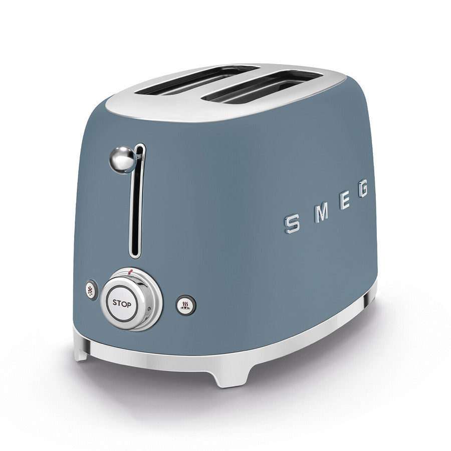 Smeg TSF01SBMUK Retro Matte Storm Blue 2 Slice Toaster - Cater-Connect Ltd