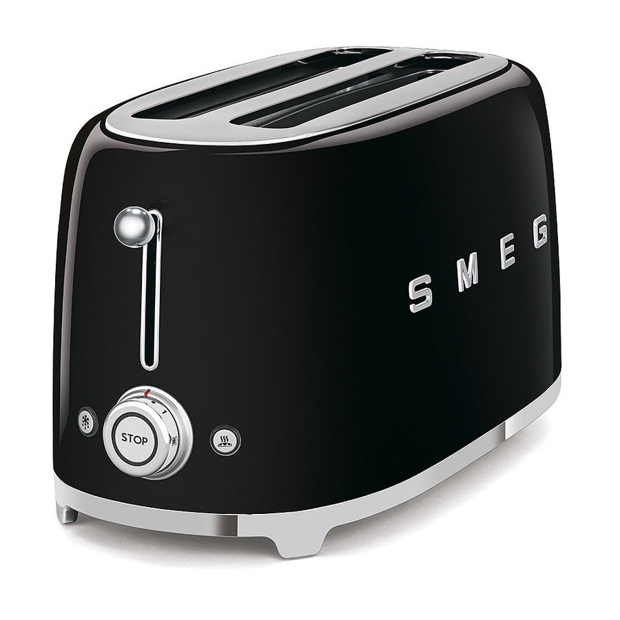 Smeg TSF02BLUK Retro Black 4 Slice Toaster