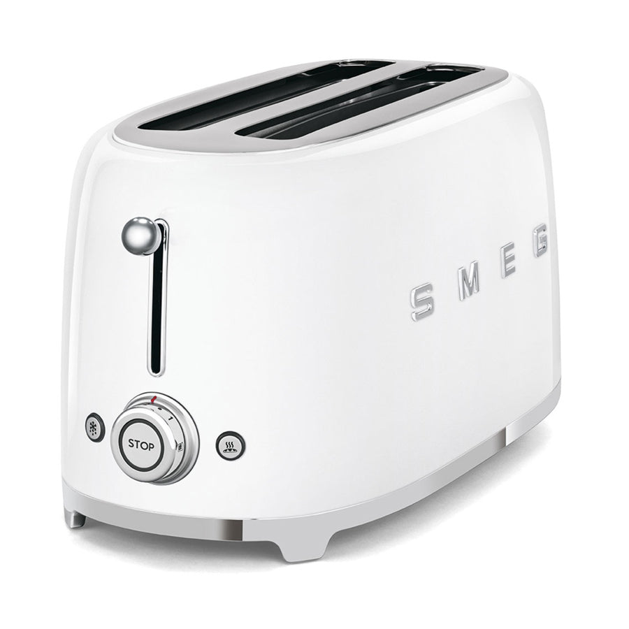 Smeg TSF02WHUK Retro White 4 Slice Toaster