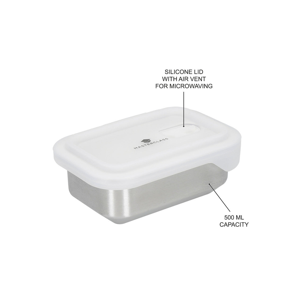 MasterClass All-In-One Cook Freeze & Heat Stainless Steel Container 500ml