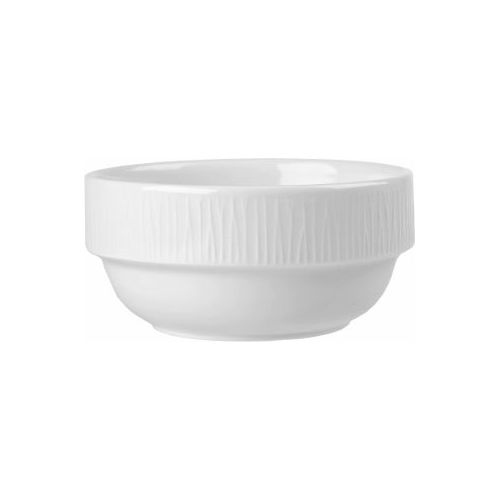 Churchill Bamboo Stacking Bowl White 28cl Case Size 6 - Cater-Connect Ltd
