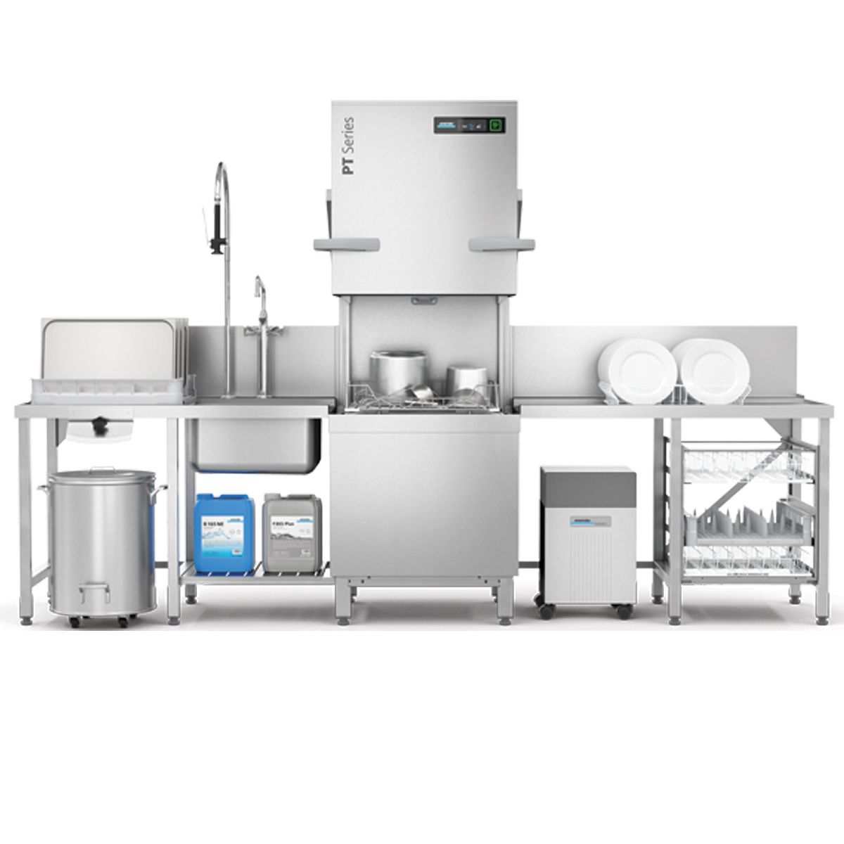 Winterhalter PT-XL Hybrid Utensil Washer Passthrough Dishwasher 500mm x 600mm