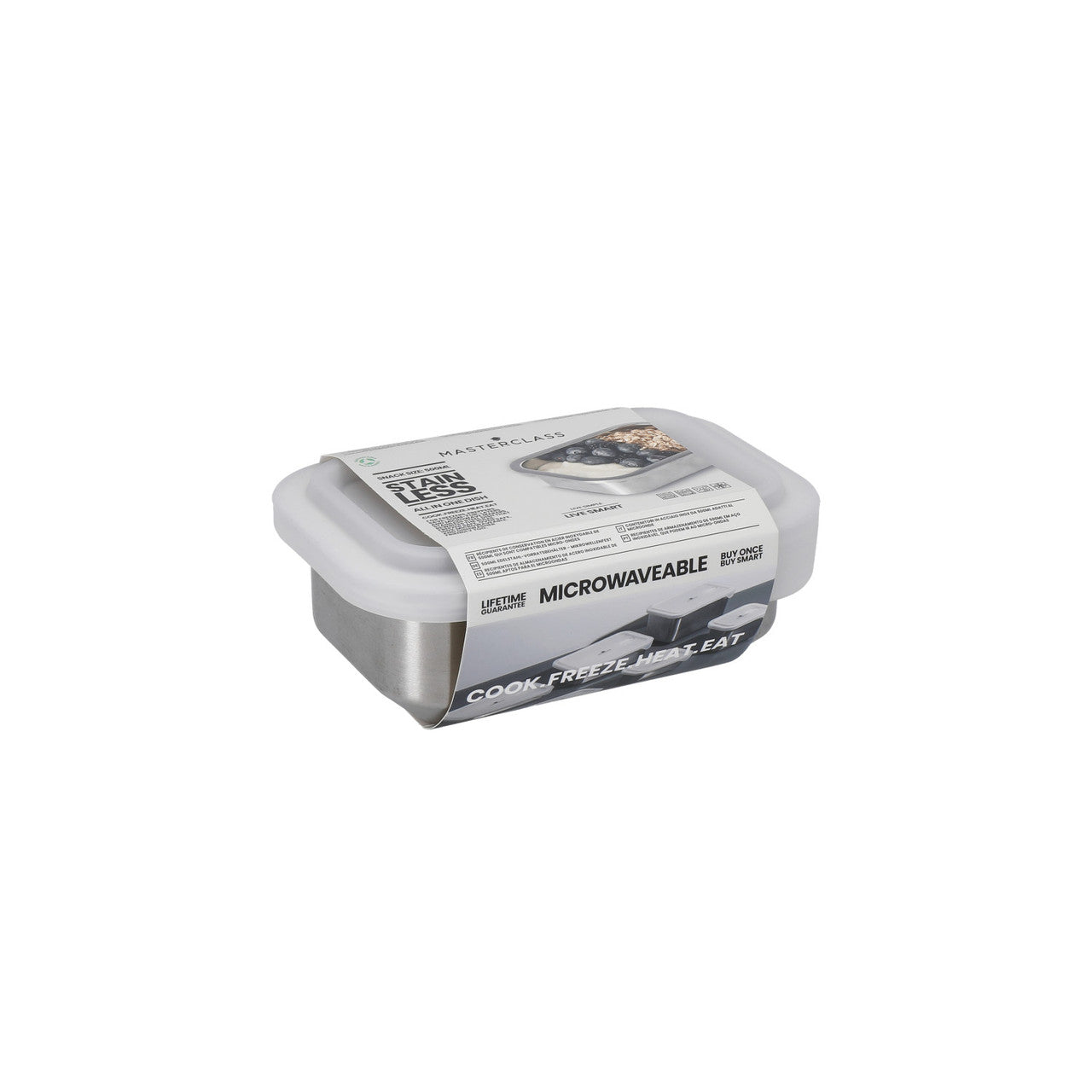 MasterClass All-In-One Cook Freeze & Heat Stainless Steel Container 500ml
