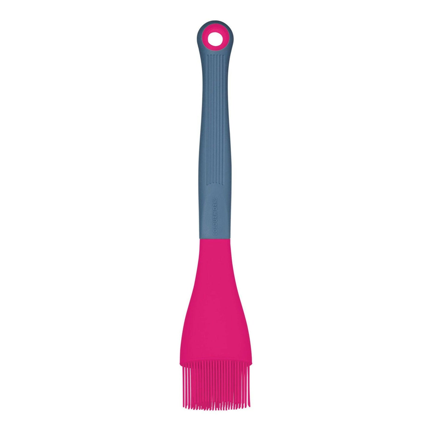 Colour Works Brights Pink Silicone-Headed Angled Pastry / Basting Brush 47cm