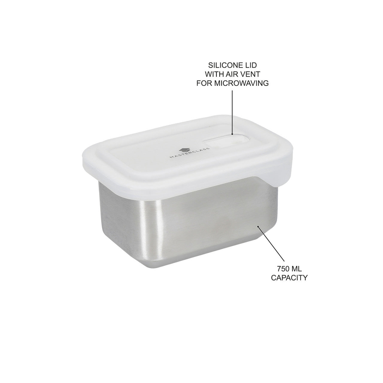 MasterClass All-in-One Cook Freeze & Heat Stainless Steel Dish 750ml