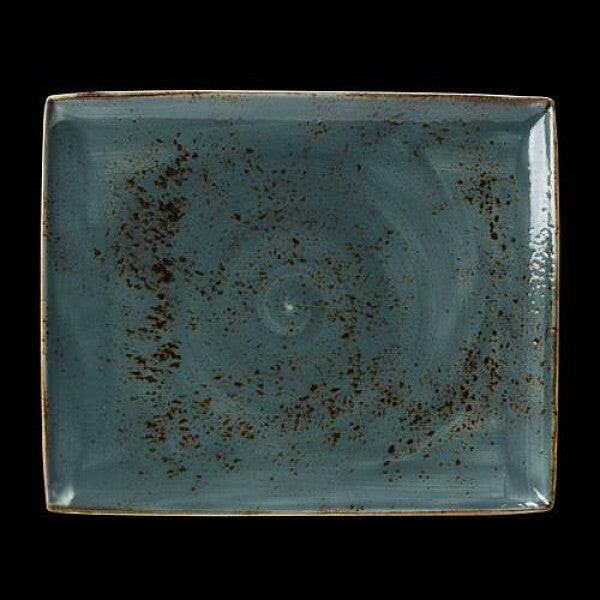 Steelite Craft Blue Rectangle Plate Two 33 x 27cm (Case Size 6)