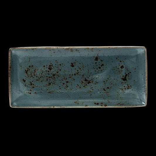 Steelite Craft Blue Rectangle Plate Four 37 x 16.5cm (Case Size 6)