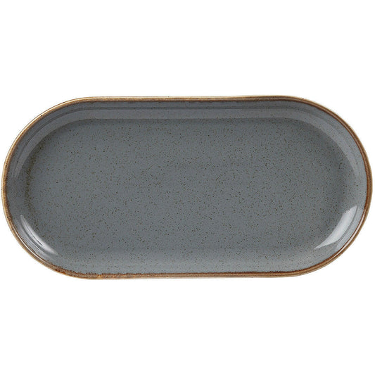 Porcelite Seasons Storm Narrow Oval Plate 32x20cm/12.5x8" Case Size 6