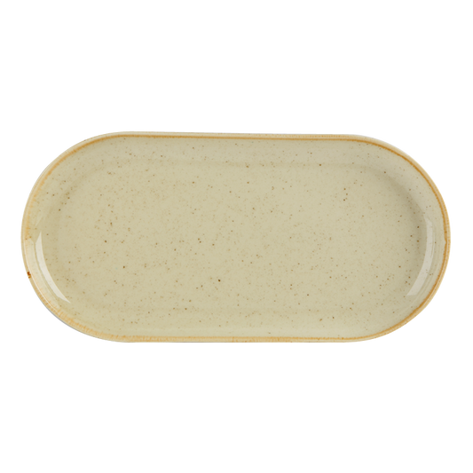 Porcelite Seasons Wheat Narrow Oval Plate 32x20cm/12.5x8" Case Size 6