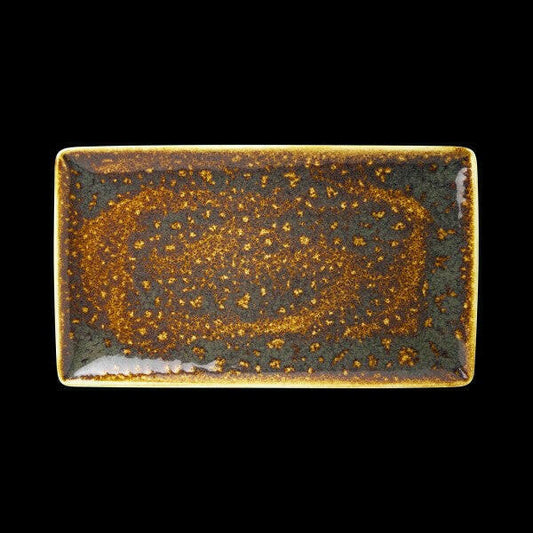 Steelite Vesuvius Amber Rectangle Three 33cm x 19cm (Case Size 6)