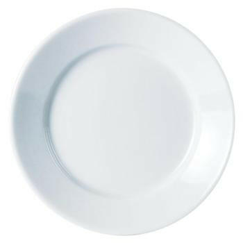 Porcelite White Deep Winged Plate Case Size 6