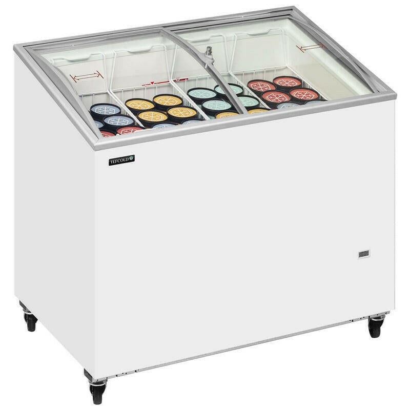 Tefcold IC300SCEB White Curved Lid Chest Freezer 264 Litres.