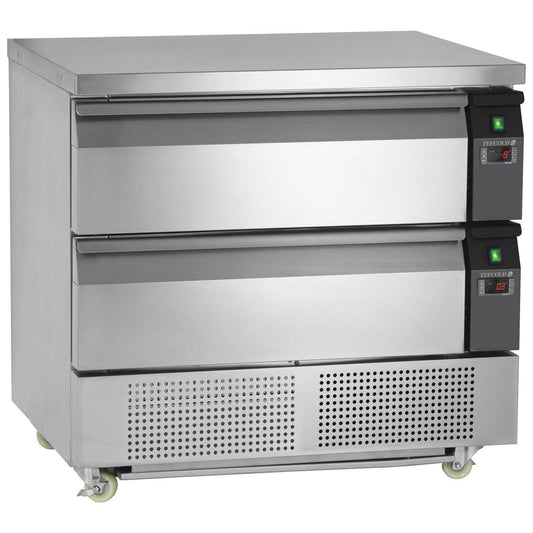 Tefcold UD2-2 Dual Temperature 2 Draw Chefs Base Counter 179 Litres