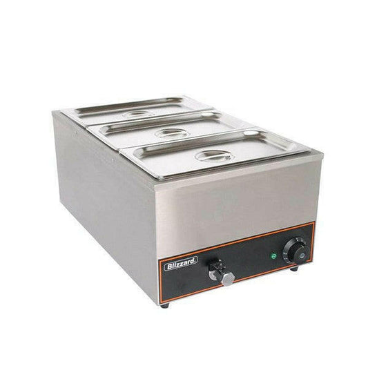 Blizzard BBM1 Bain Marie With Containers 3 x GN1/3