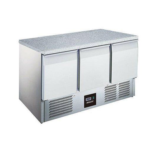 Blizzard BCC3-GR-TOP Granite 3 Door Compact Counter Fridge 368 Litres - Cater-Connect Ltd