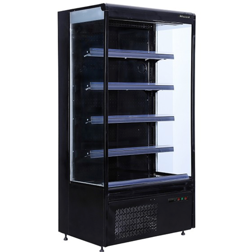 Blizzard BTD100BK Black 4 Tier Slim Merchandiser 360L